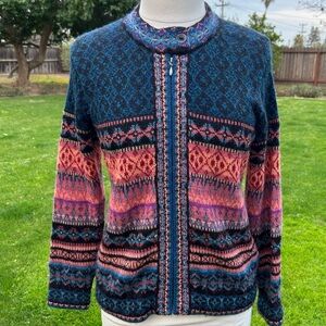 Invisible World 100% Alpaca Sweater Handmade Size Medium